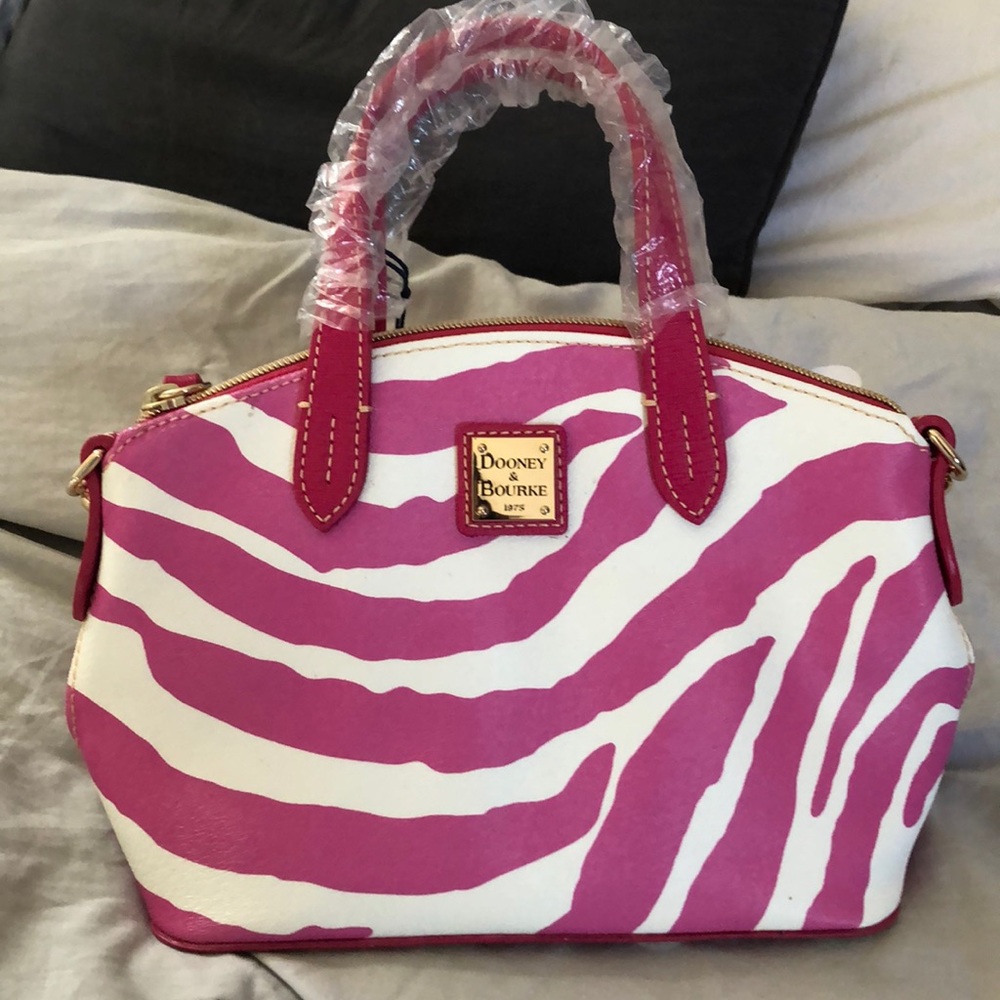Dooney and Bourke Pink Zebra purse New with Tags